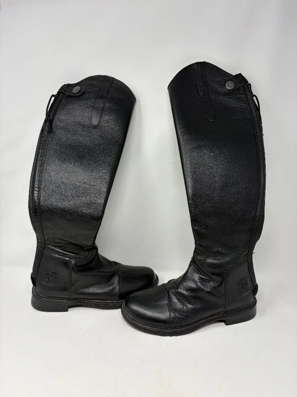 TuffRider kids dress boots 4 black leather riding equestrian
